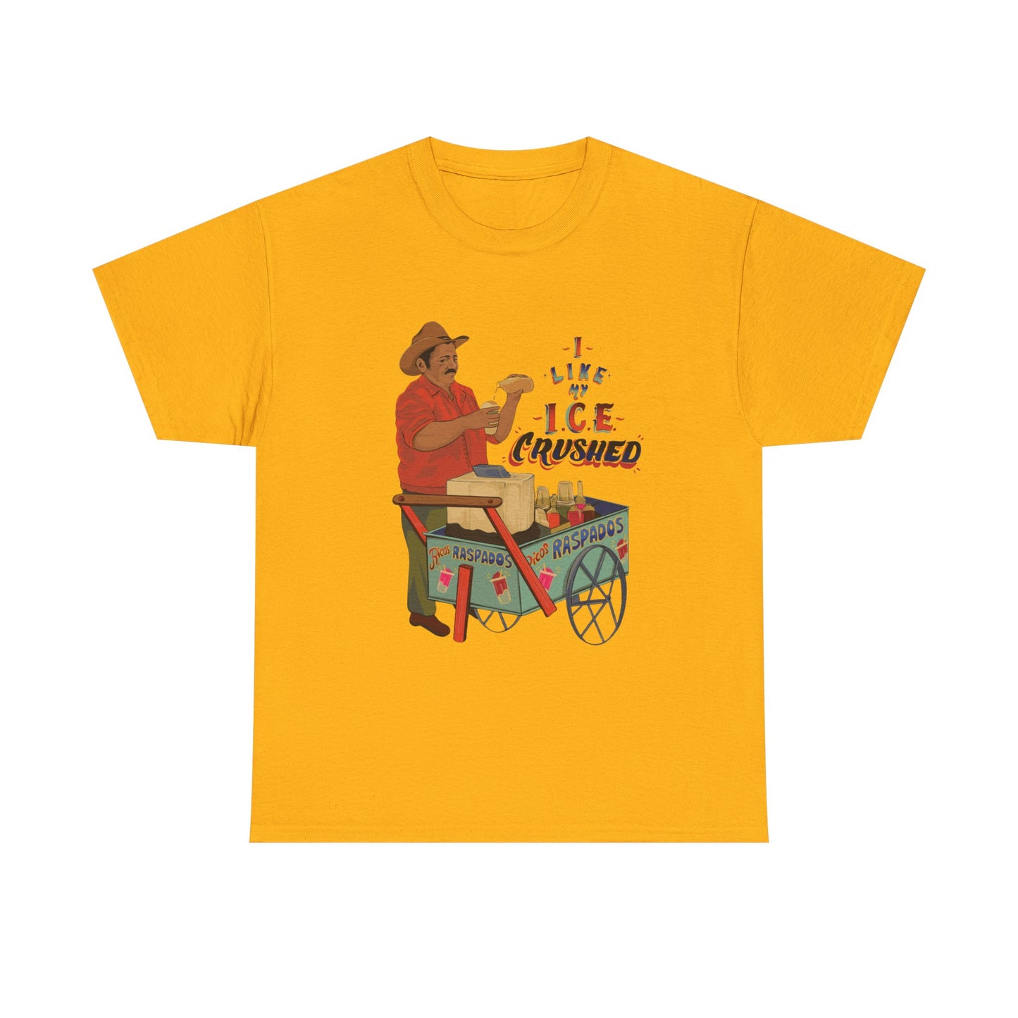 A We like our ice crushed Tee