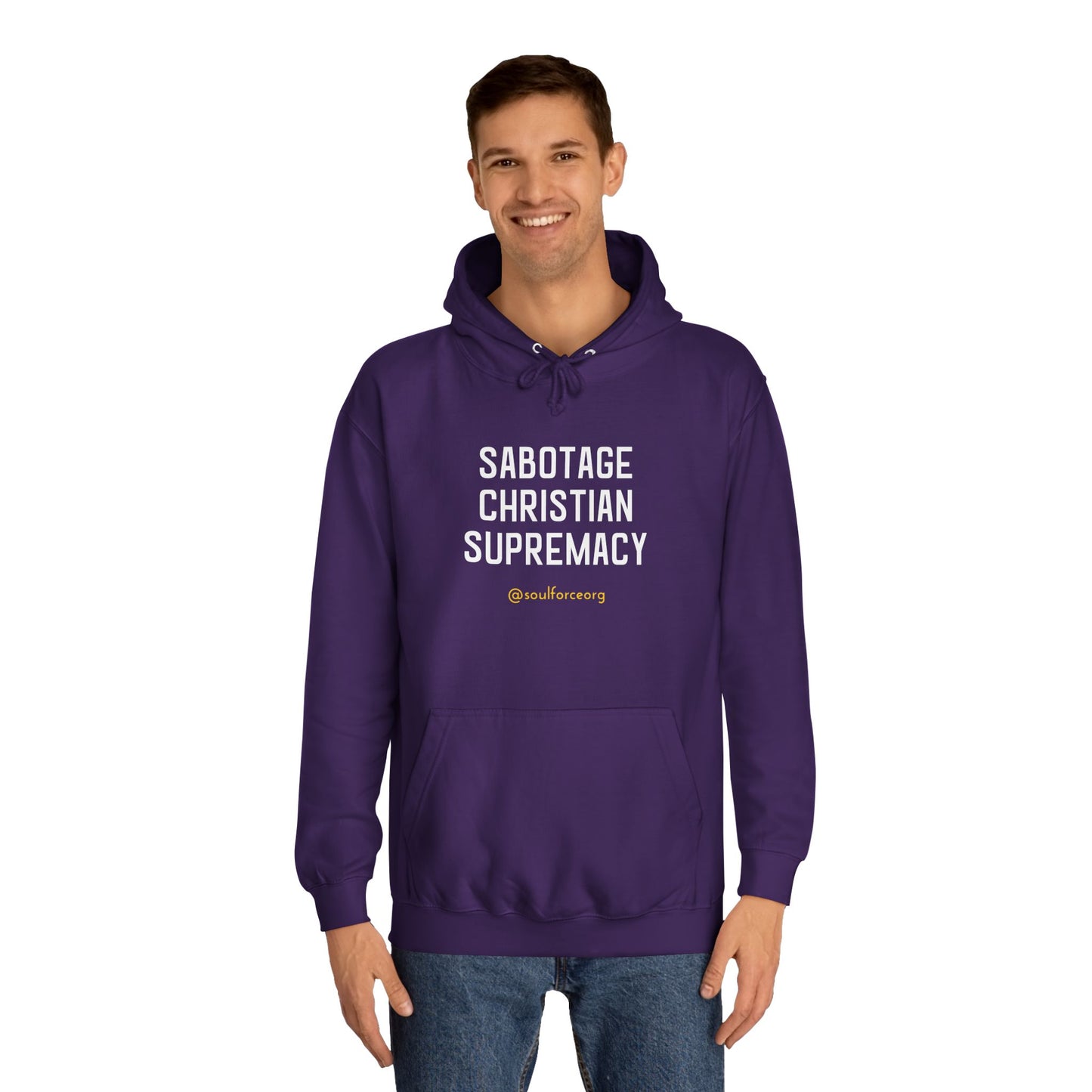 Sabotage Christian Supremacy Unisex College Hoodie