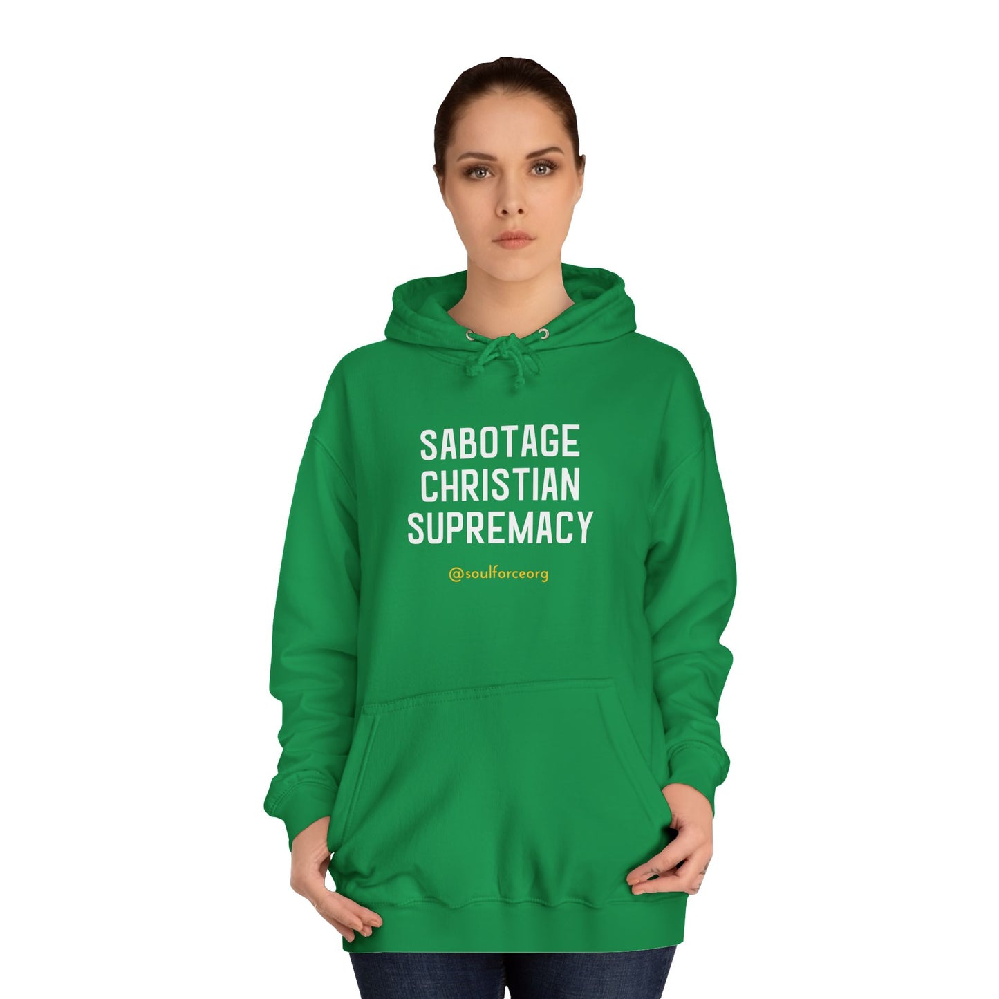 Sabotage Christian Supremacy Unisex College Hoodie