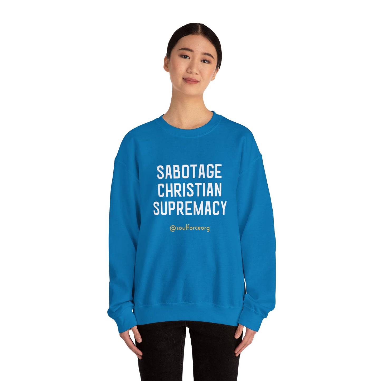 Sabotage Christian Supremacy Unisex Heavy Blend™ Crewneck Sweatshirt