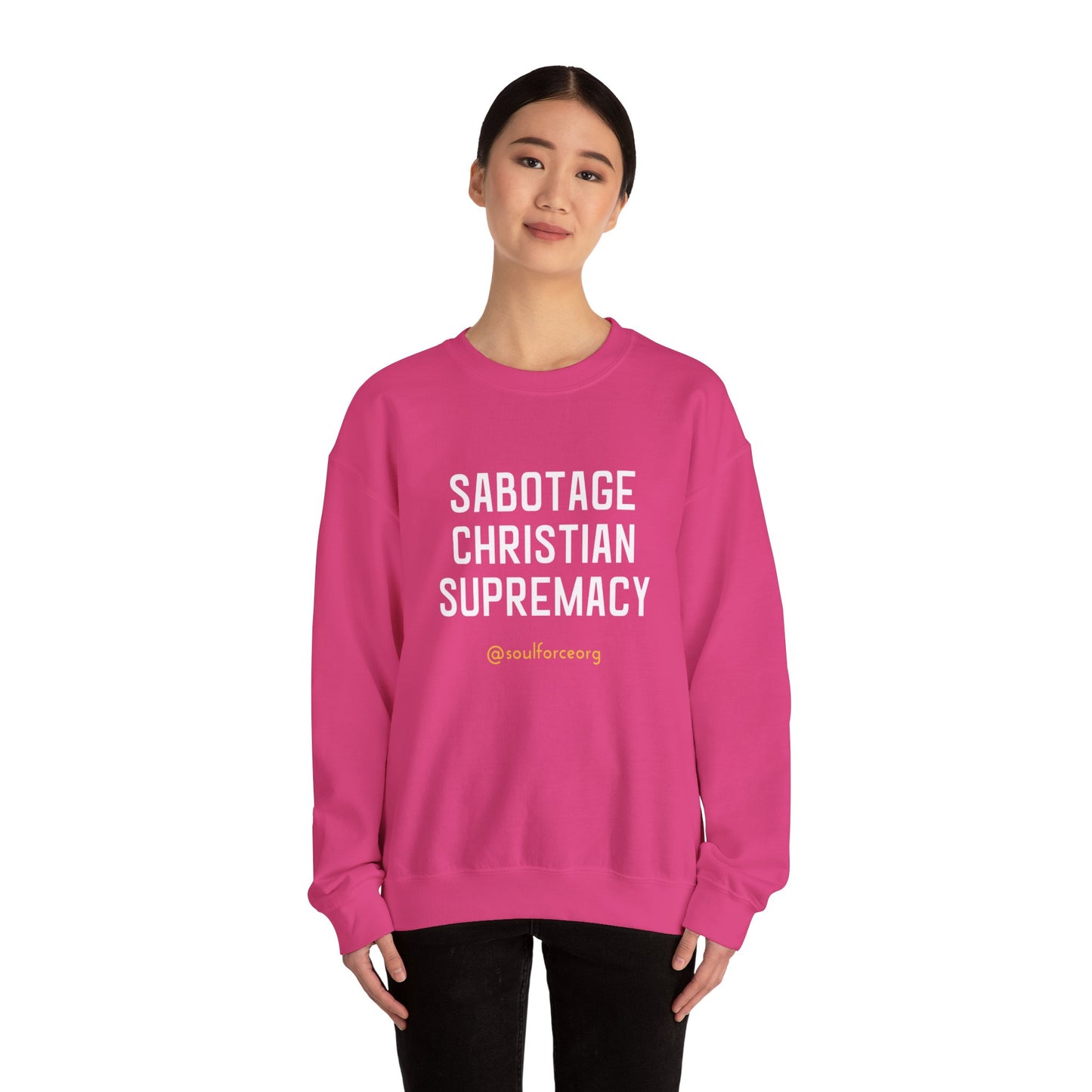 Sabotage Christian Supremacy Unisex Heavy Blend™ Crewneck Sweatshirt