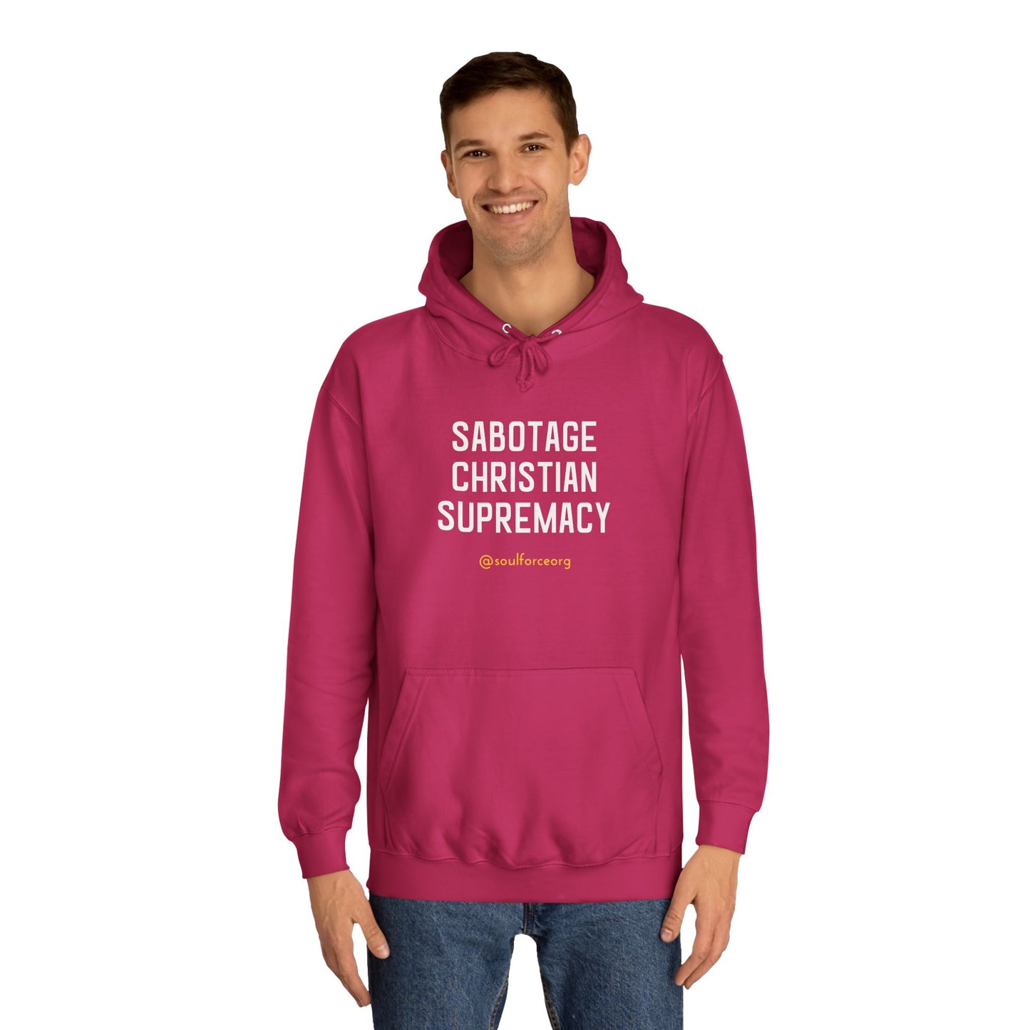 Sabotage Christian Supremacy Unisex College Hoodie