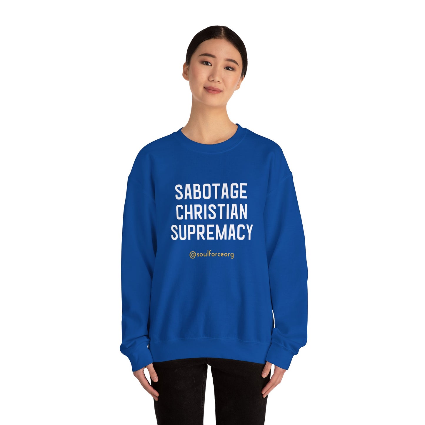 Sabotage Christian Supremacy Unisex Heavy Blend™ Crewneck Sweatshirt