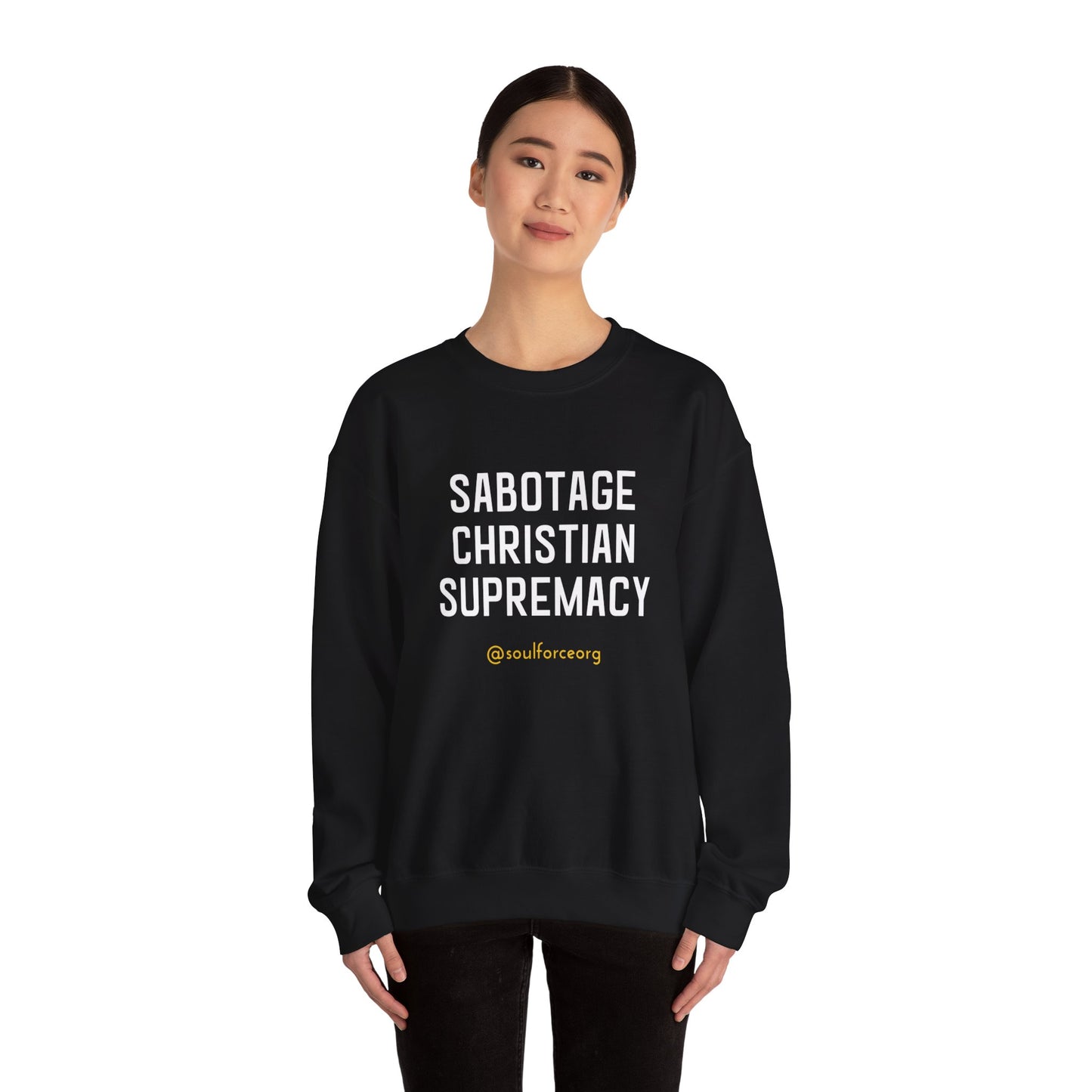 Sabotage Christian Supremacy Unisex Heavy Blend™ Crewneck Sweatshirt