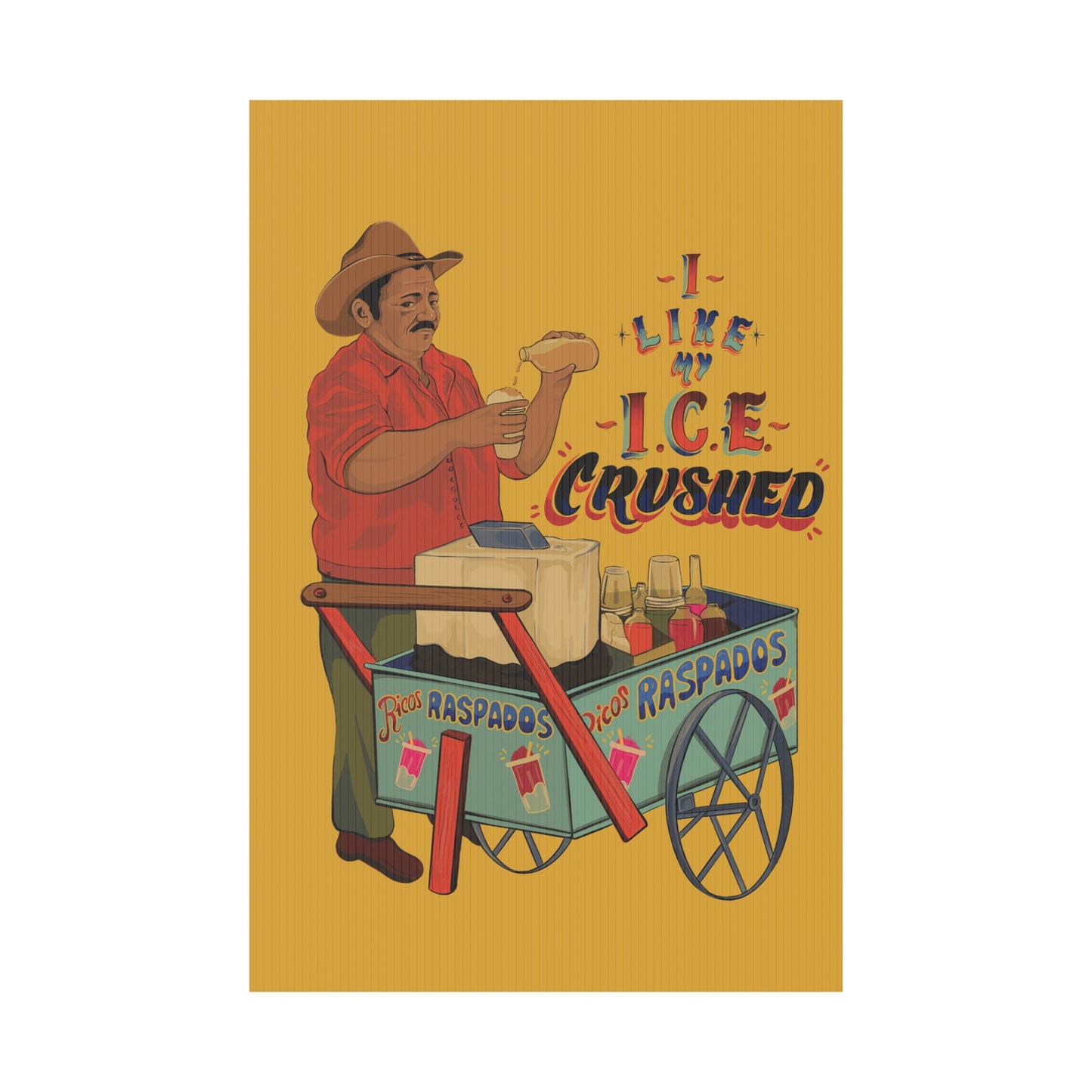 A We like our ice crushed Plastic Yard Sign