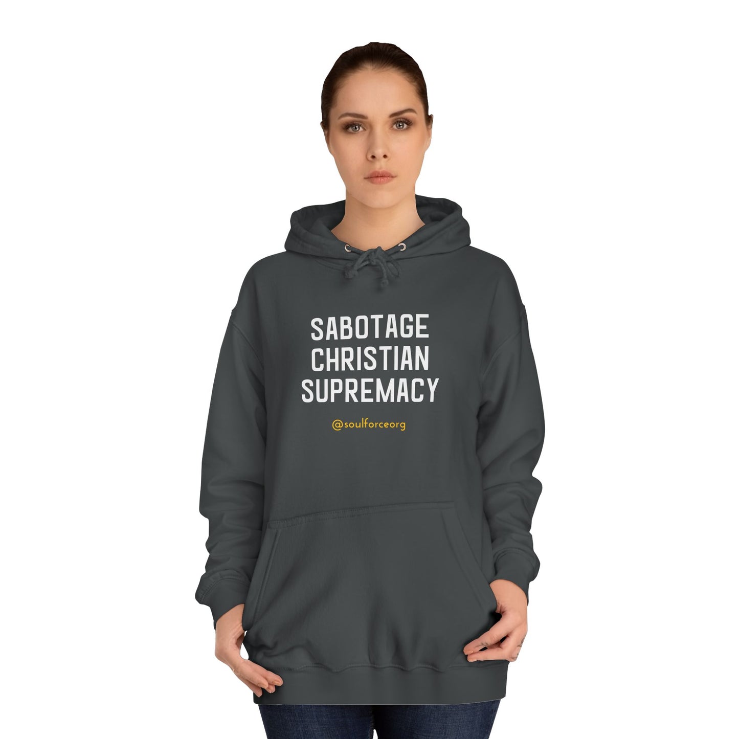 Sabotage Christian Supremacy Unisex College Hoodie