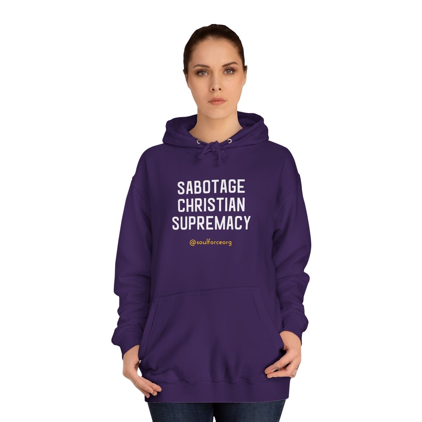 Sabotage Christian Supremacy Unisex College Hoodie