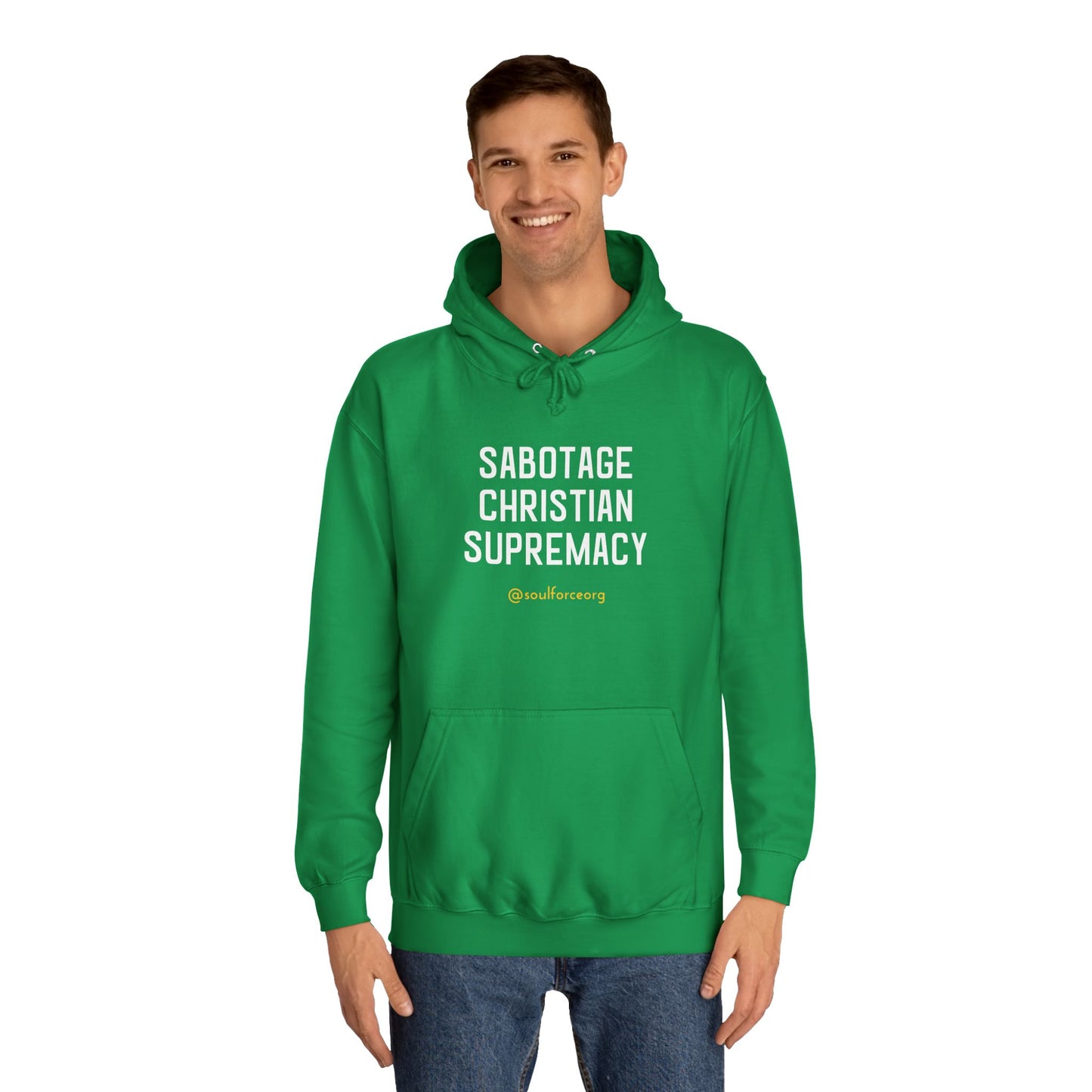 Sabotage Christian Supremacy Unisex College Hoodie