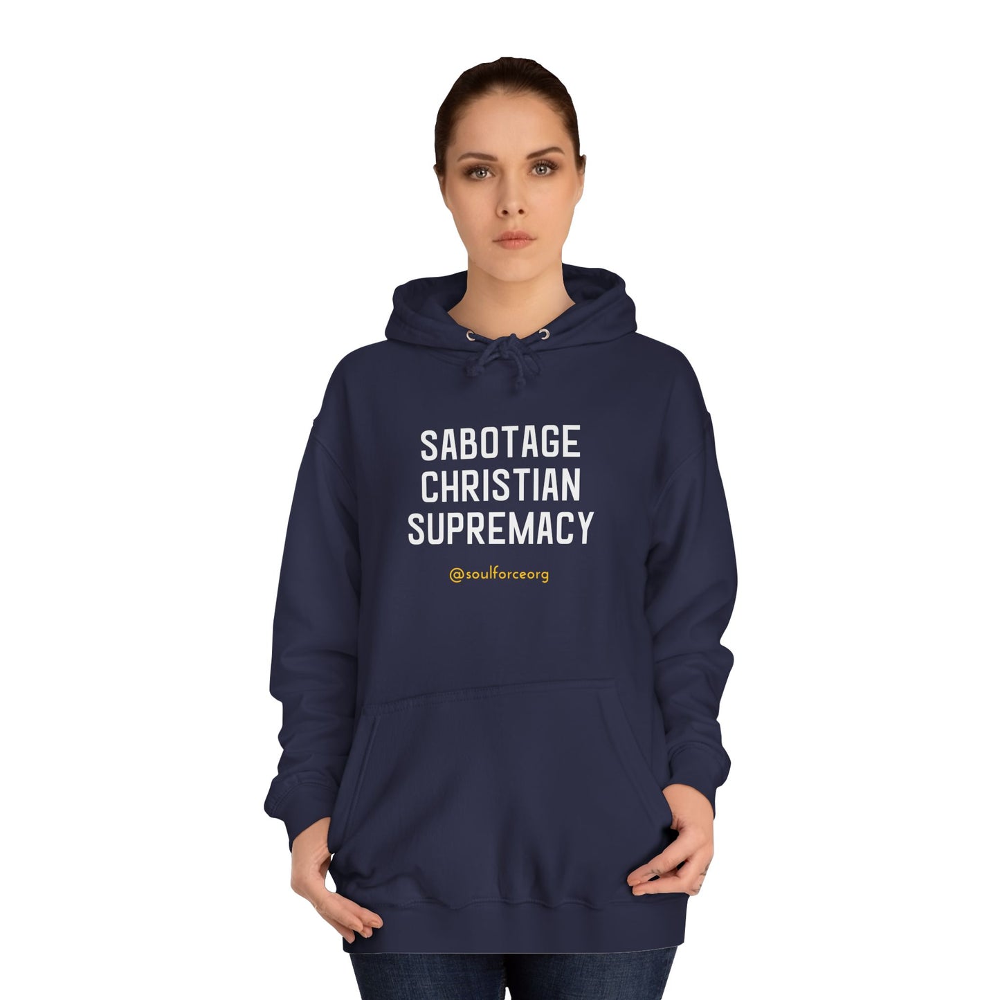 Sabotage Christian Supremacy Unisex College Hoodie