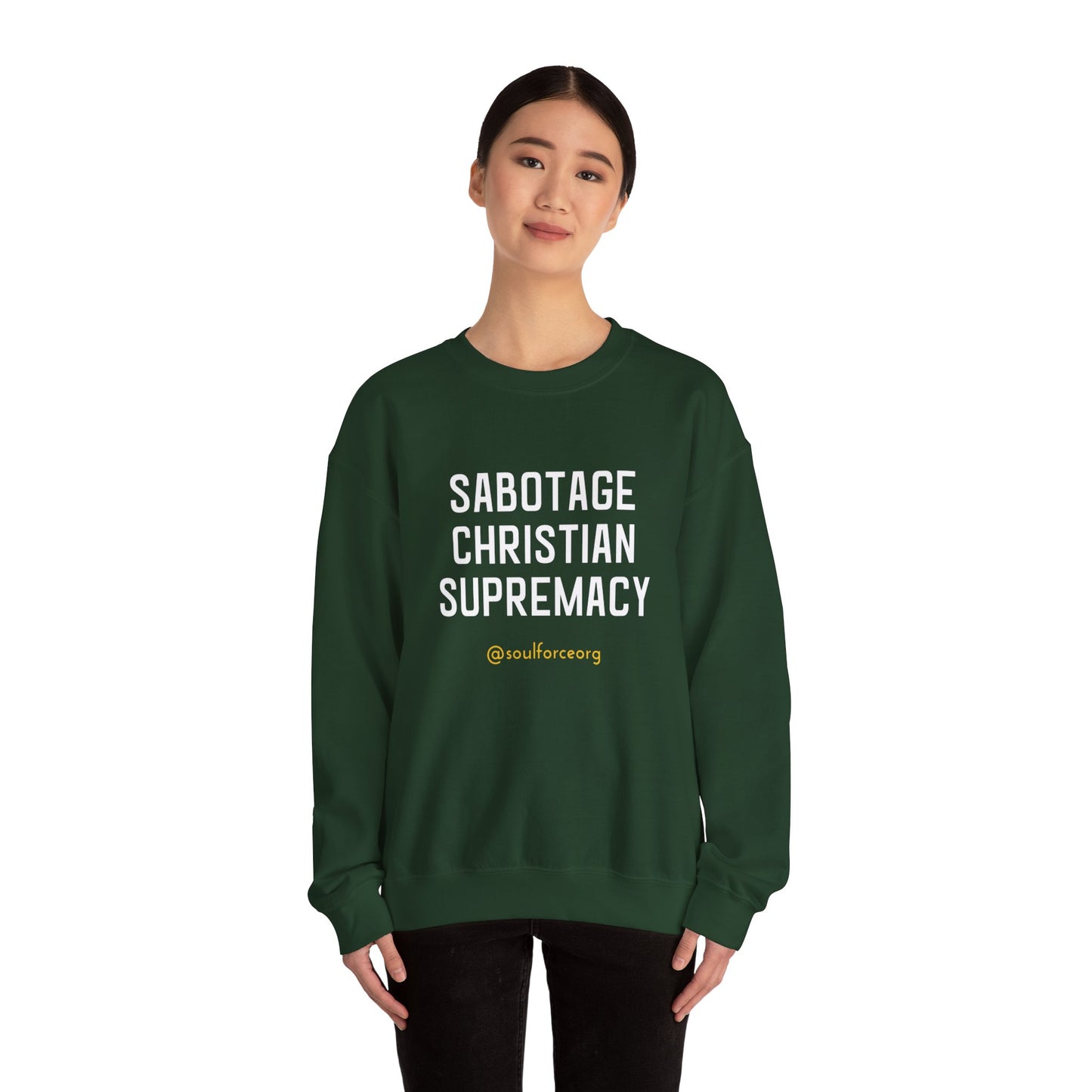 Sabotage Christian Supremacy Unisex Heavy Blend™ Crewneck Sweatshirt