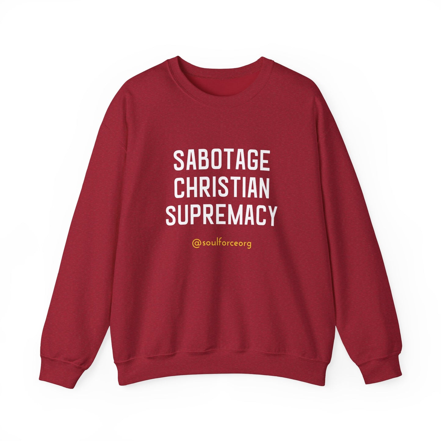 Sabotage Christian Supremacy Unisex Heavy Blend™ Crewneck Sweatshirt