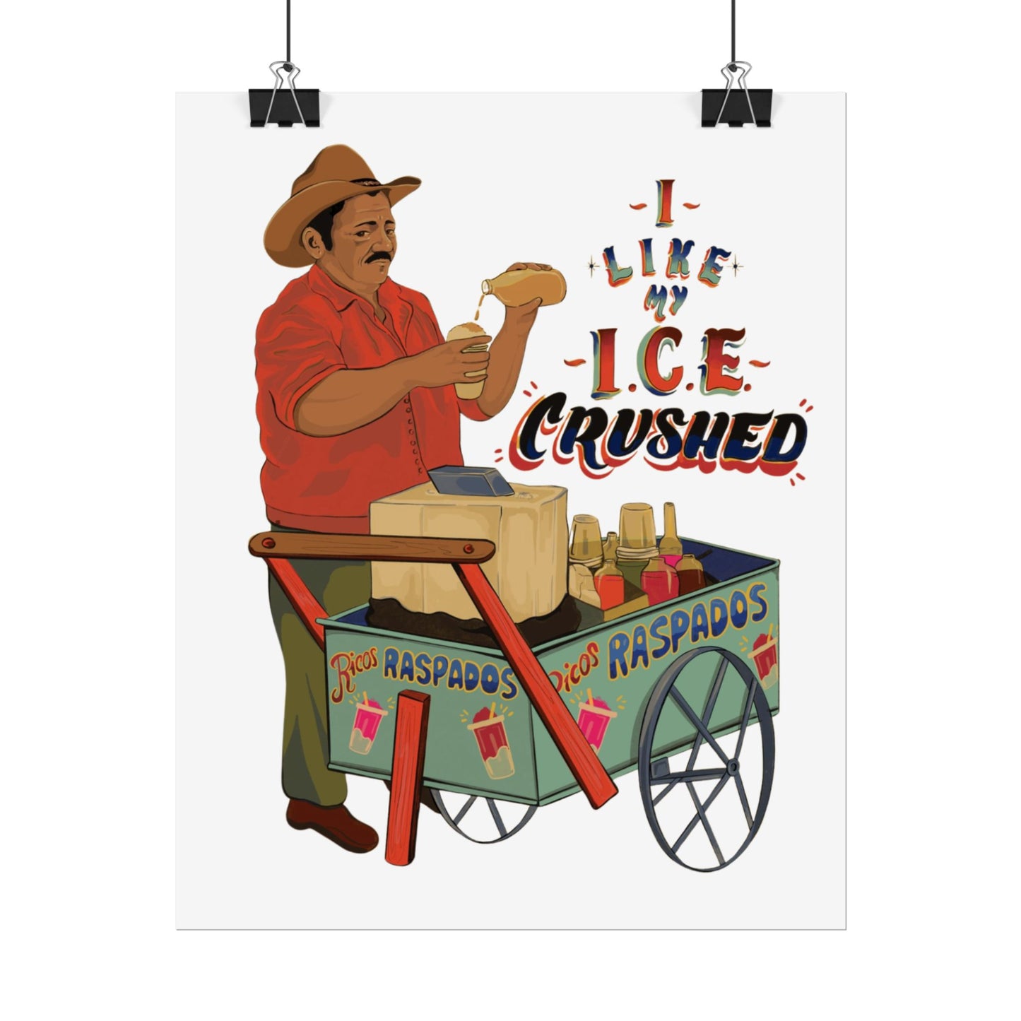 A We like our ice crushed Rolled Poster