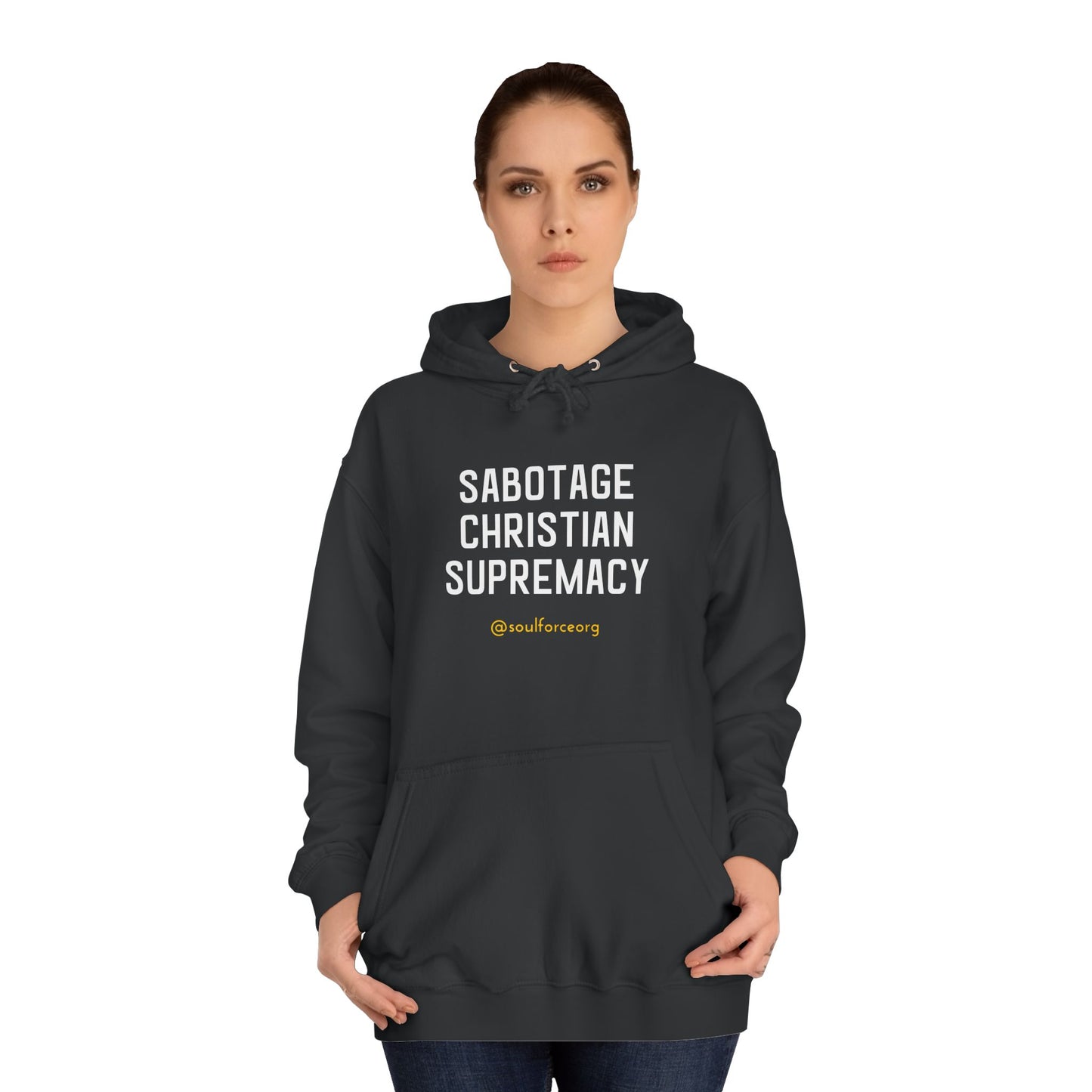 Sabotage Christian Supremacy Unisex College Hoodie